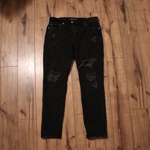 Abercrombie & Fitch Ripped Athletic Skinny Jeans - Washed Black 30x30